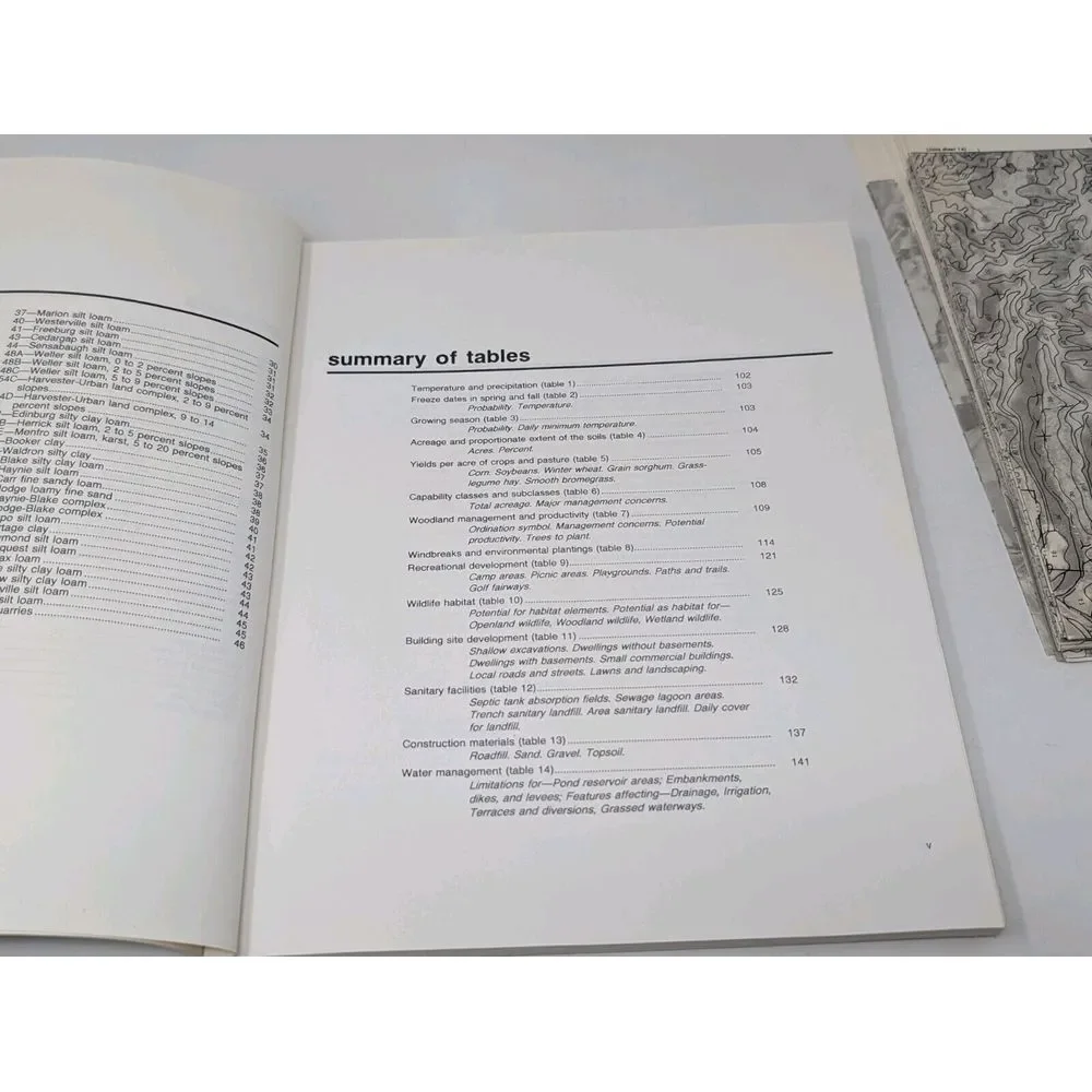 Vintage Book Department Agriculture 1982 Soil Survey & Maps St Charles Missouri‎